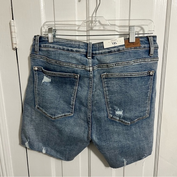 Judy Blue Serape Patch Mid Thigh Shorts Plus Size 1X M2 - Picture 5 of 9